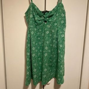 green cami dress